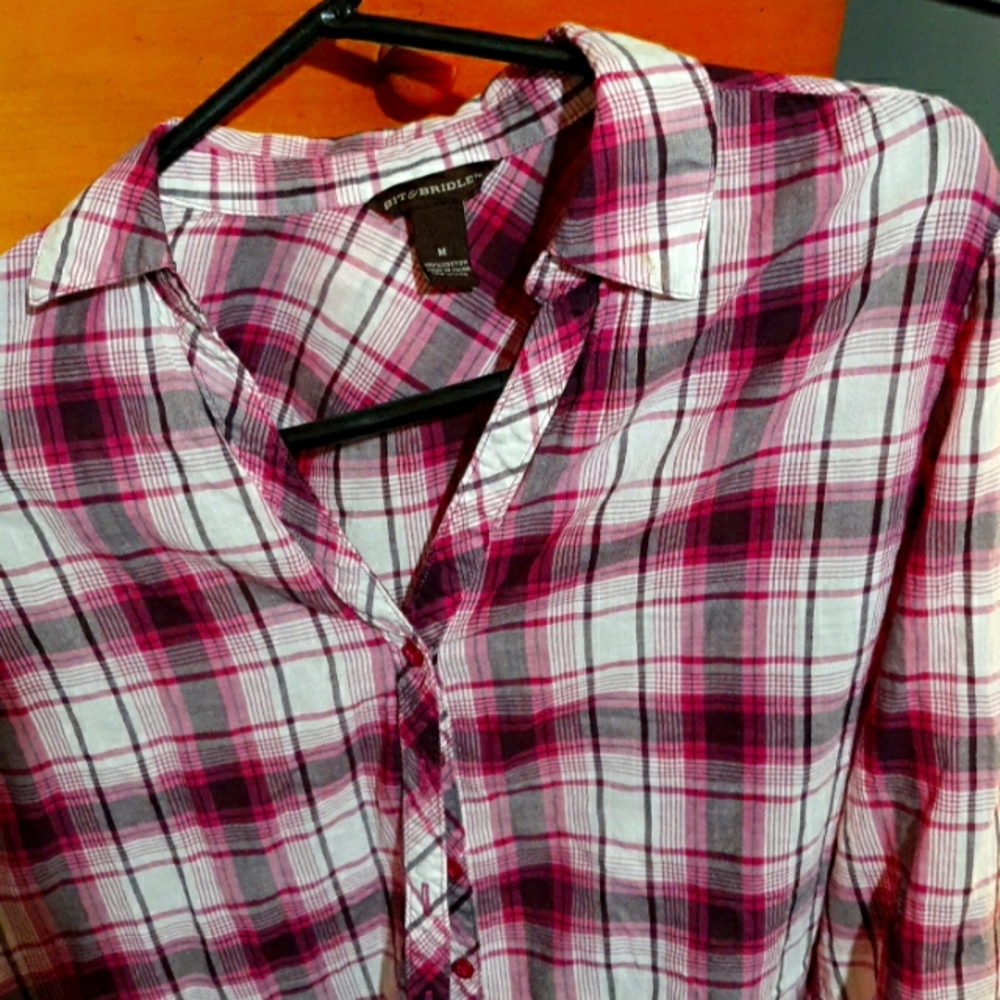 Bit and bridle blouse button down size m